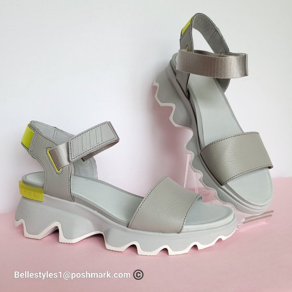 SOREL Kinetic Wedge Sport Leather Sandals - Women's Size 9.5 –Dove Colombe ⭐